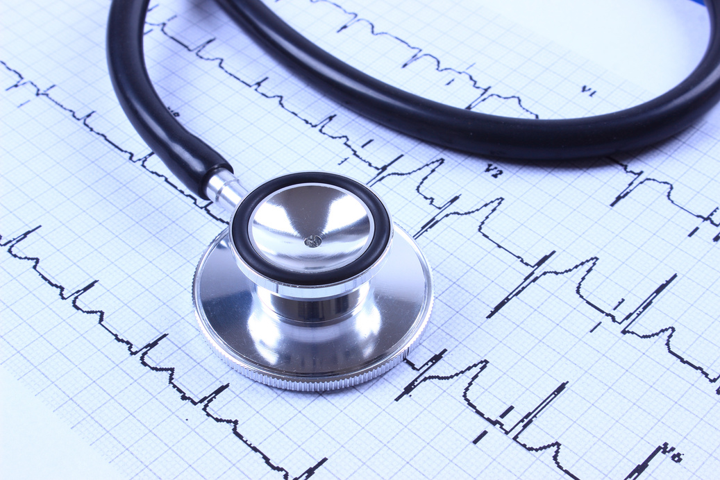 Stethoscope and electrocardiogram